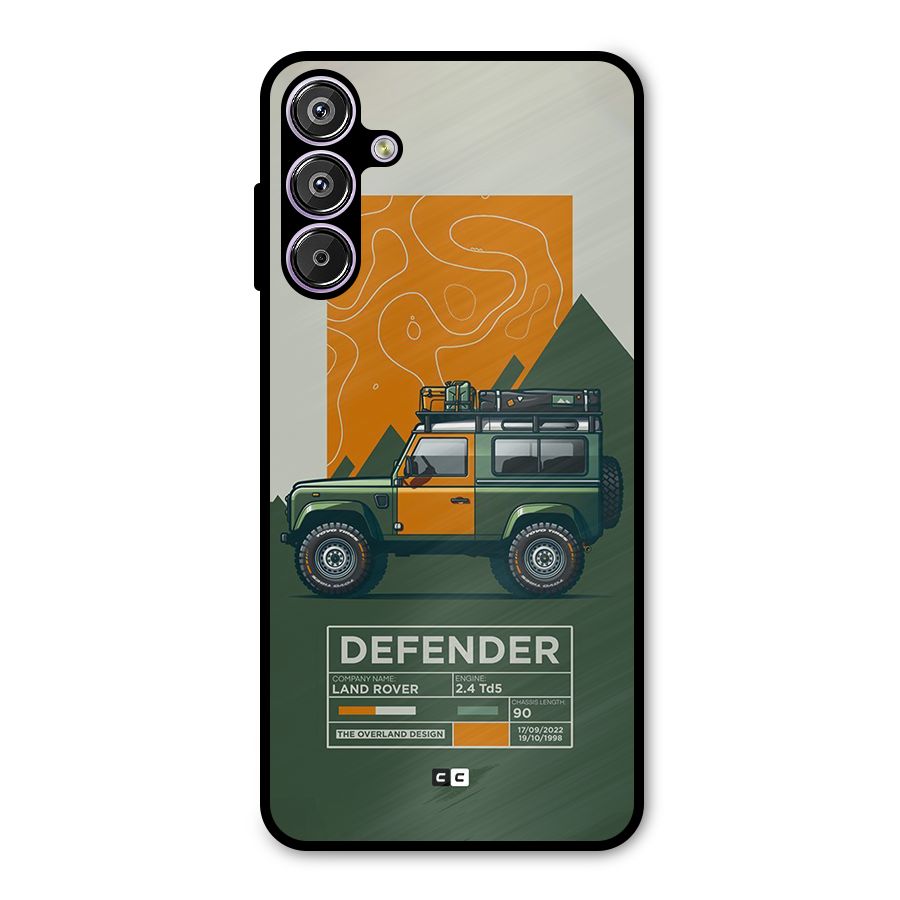 The Defence Car Metal Back Case for Galaxy M15