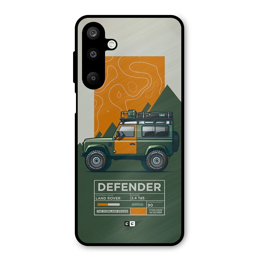 The Defence Car Metal Back Case for Galaxy M16