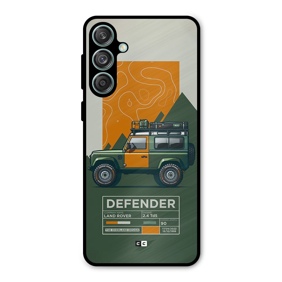 The Defence Car Metal Back Case for Galaxy M55 5G