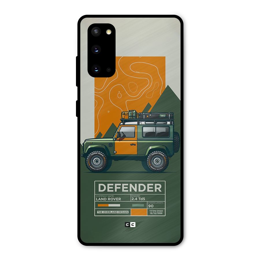 The Defence Car Metal Back Case for Galaxy S20