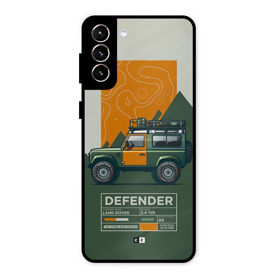 The Defence Car Metal Back Case for Galaxy S21 Plus