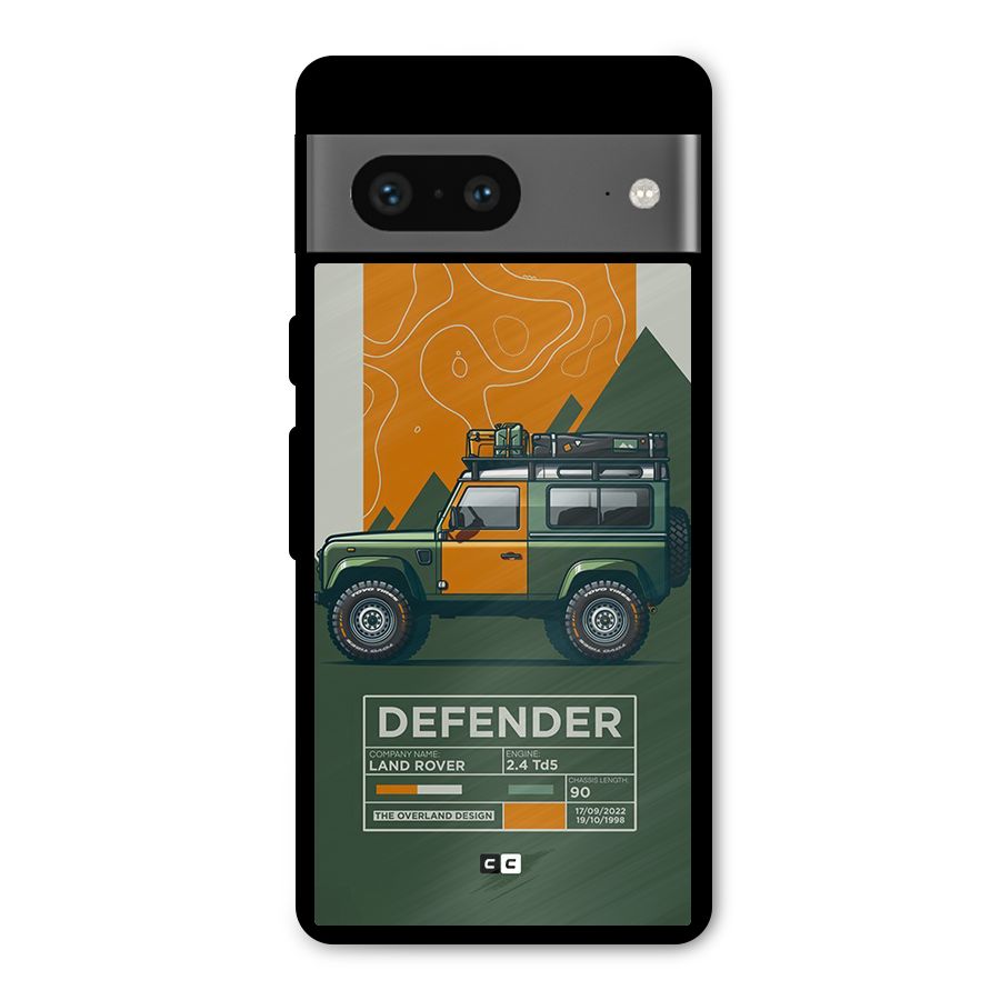 The Defence Car Metal Back Case for Google Pixel 7
