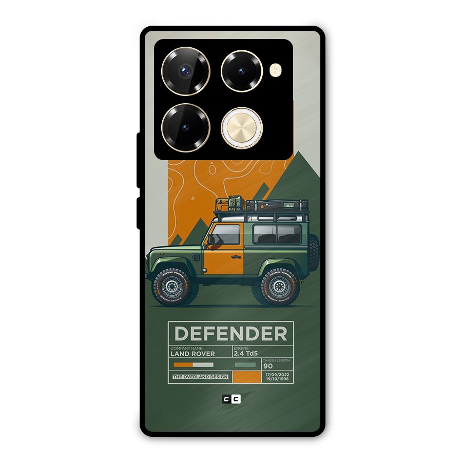 The Defence Car Metal Back Case for Infinix Note 40 Pro Plus