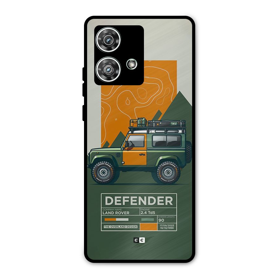 The Defence Car Metal Back Case for Motorola Edge 40 Neo
