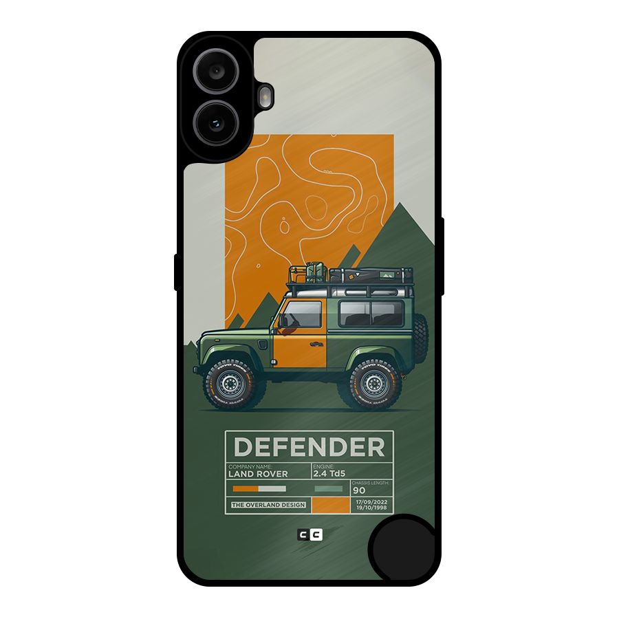 The Defence Car Metal Back Case for Nothing CMF Phone 1