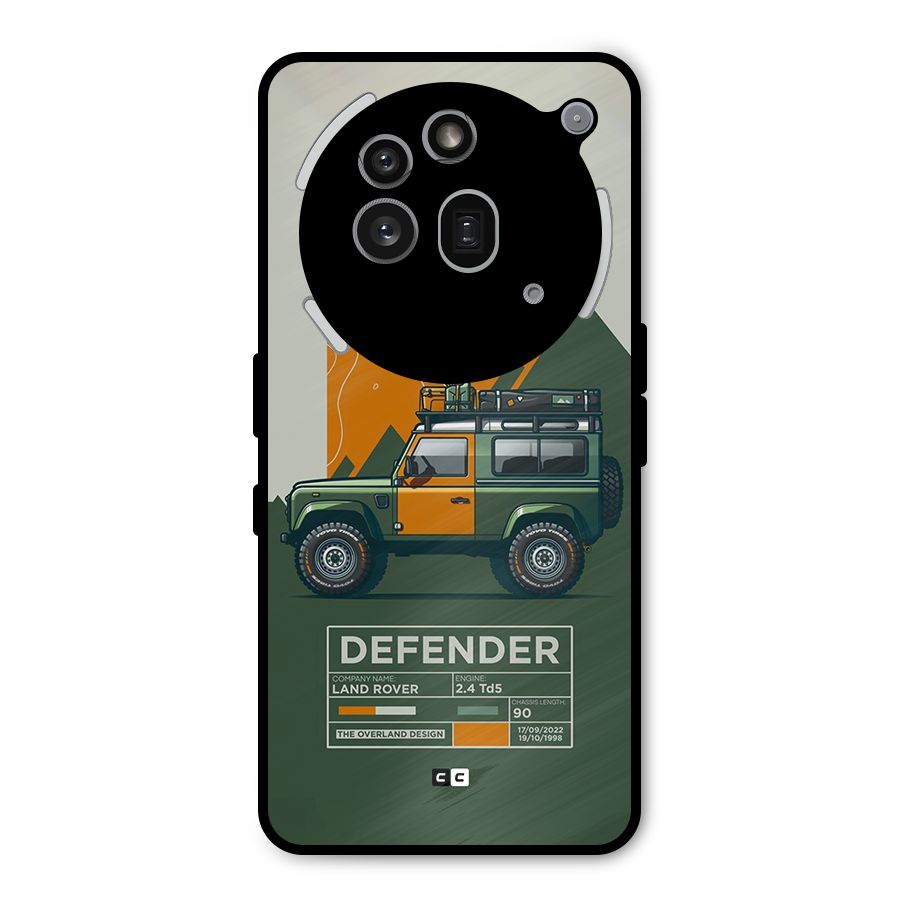 The Defence Car Metal Back Case for Nothing Phone 3a Pro