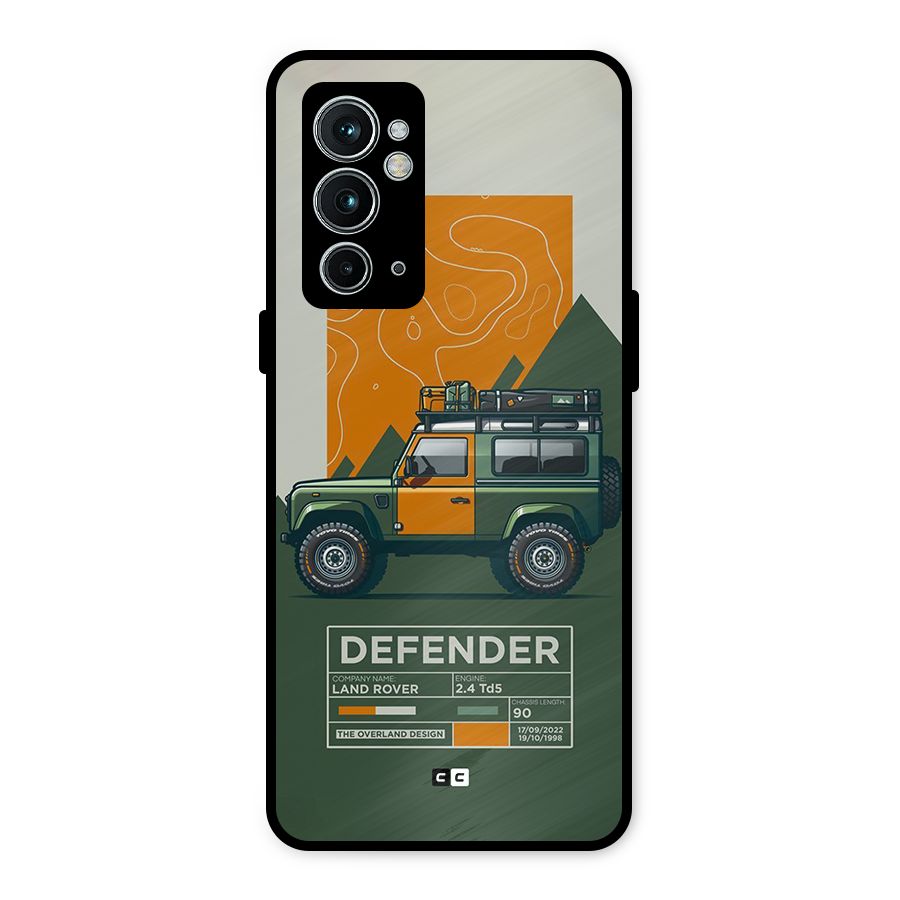 The Defence Car Metal Back Case for OnePlus 9RT 5G