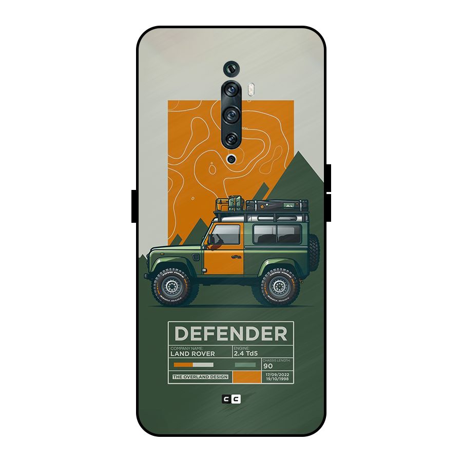 The Defence Car Metal Back Case for Oppo Reno2 Z