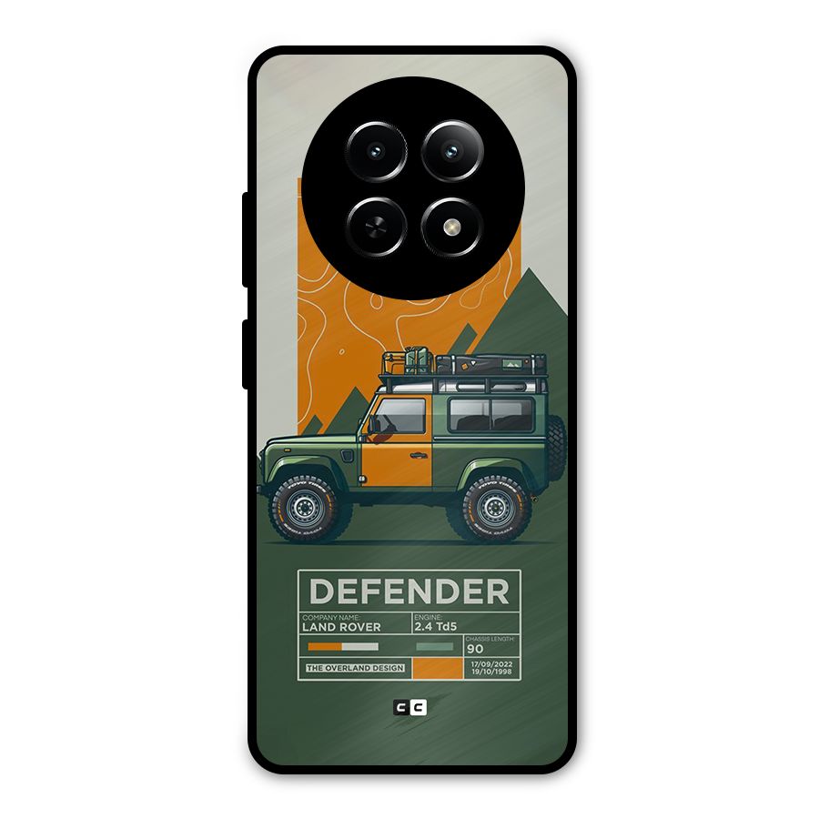The Defence Car Metal Back Case for Realme 12x 5G