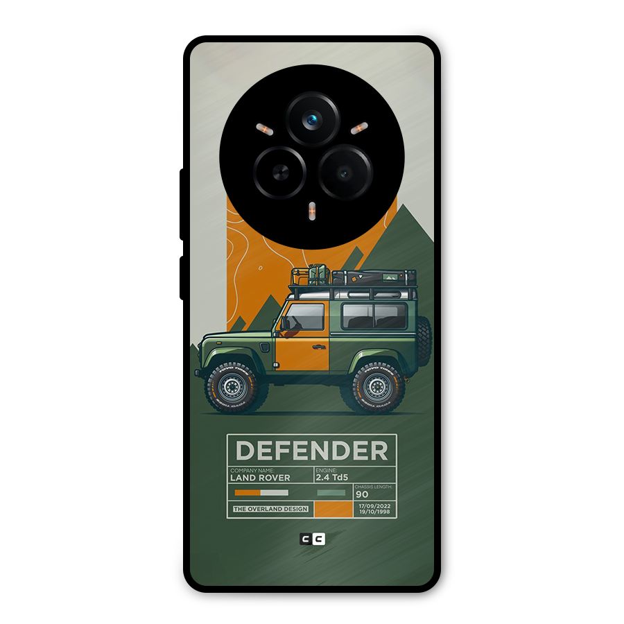 The Defence Car Metal Back Case for Realme 14 Pro Plus