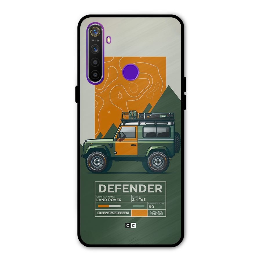 The Defence Car Metal Back Case for Realme Narzo 10