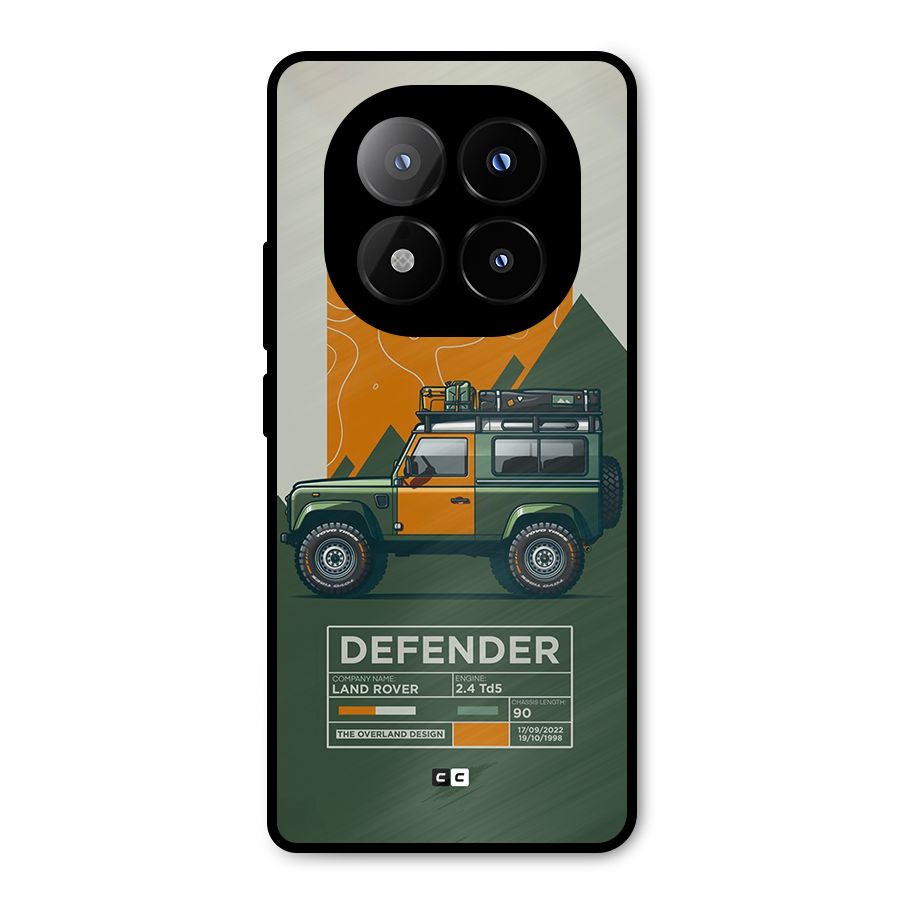 The Defence Car Metal Back Case for Redmi Note 14 Pro Plus 5G