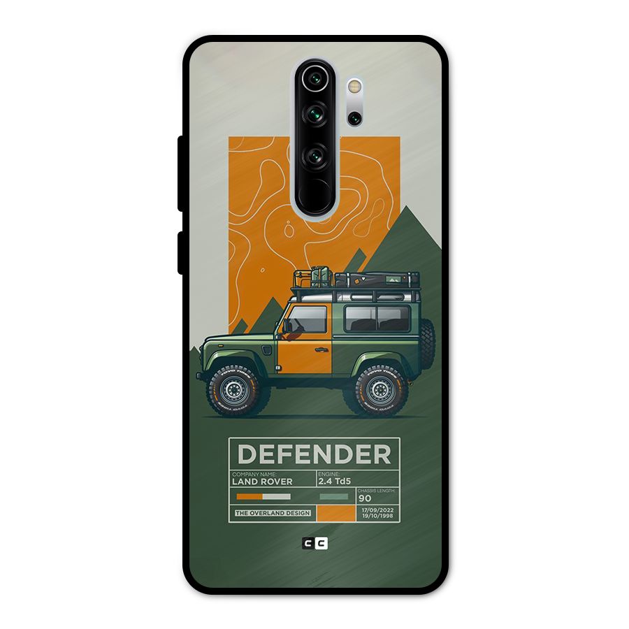 The Defence Car Metal Back Case for Redmi Note 8 Pro
