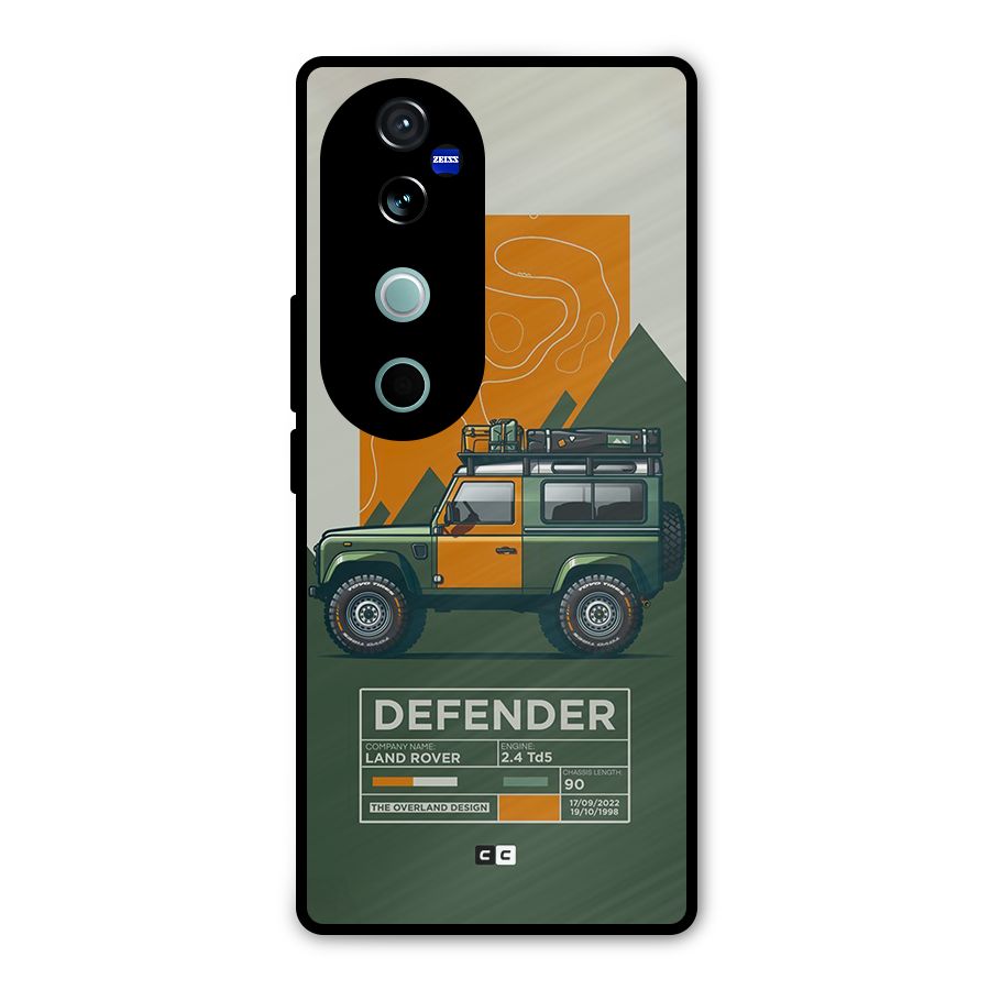 The Defence Car Metal Back Case for Vivo V40