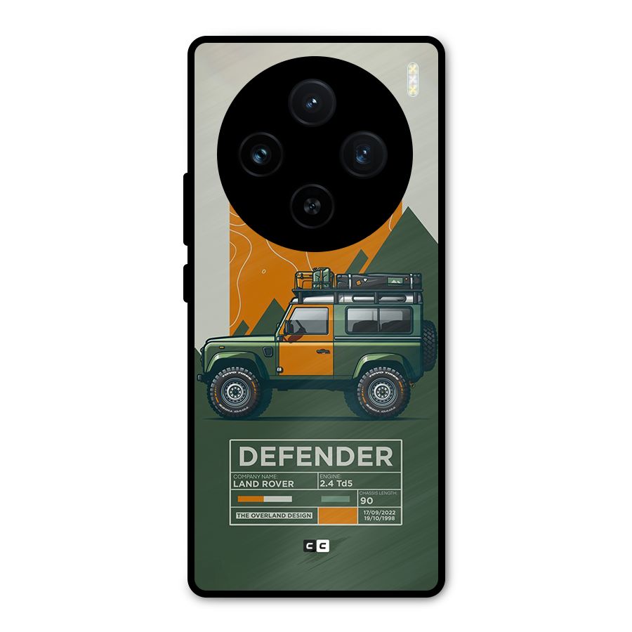 The Defence Car Metal Back Case for Vivo X100