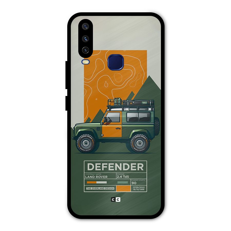The Defence Car Metal Back Case for Vivo Y15