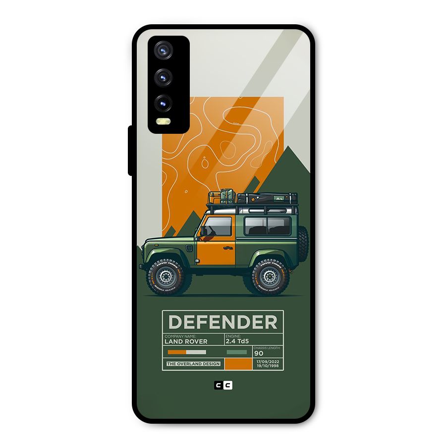 The Defence Car Metal Back Case for Vivo Y20g