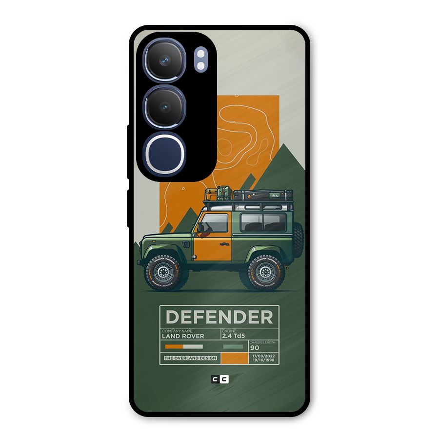 The Defence Car Metal Back Case for Vivo Y29