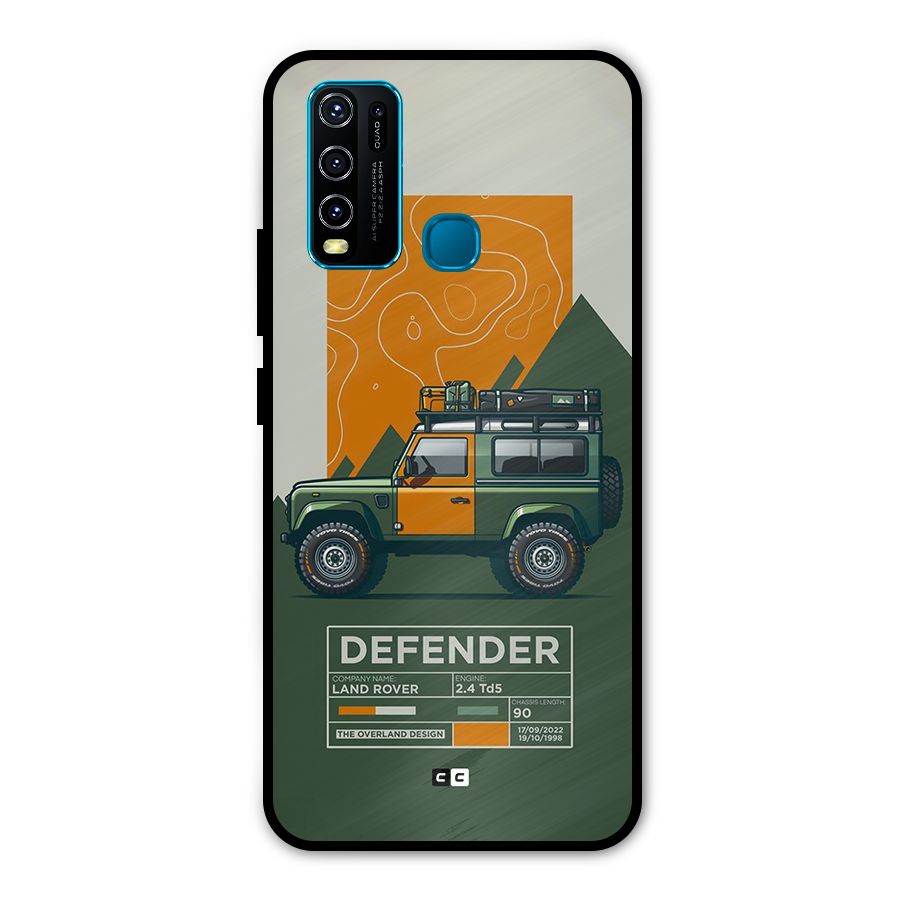 The Defence Car Metal Back Case for Vivo Y50