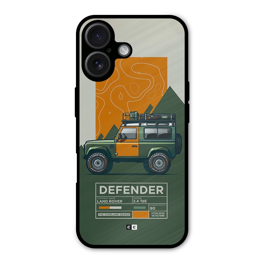 The Defence Car Metal Back Case for iPhone 16