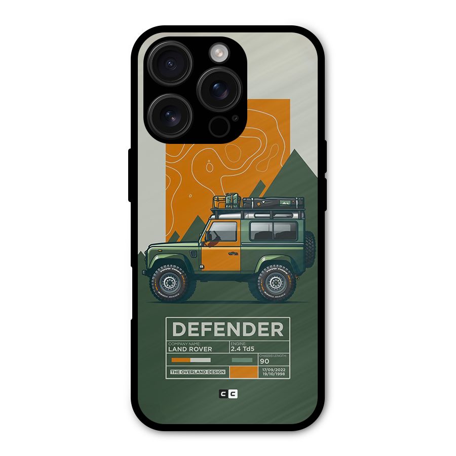 The Defence Car Metal Back Case for iPhone 16 Pro