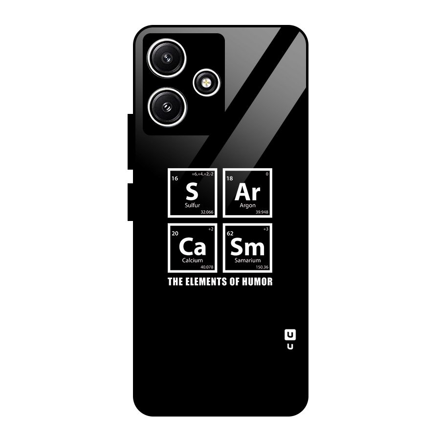 The Elements of Humor Glass Back Case for Poco M6 Pro
