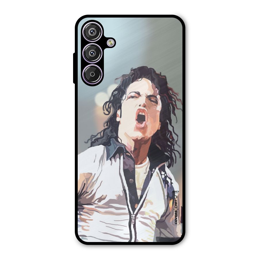 The Legend Michael Jackson Metal Back Case for Galaxy M15