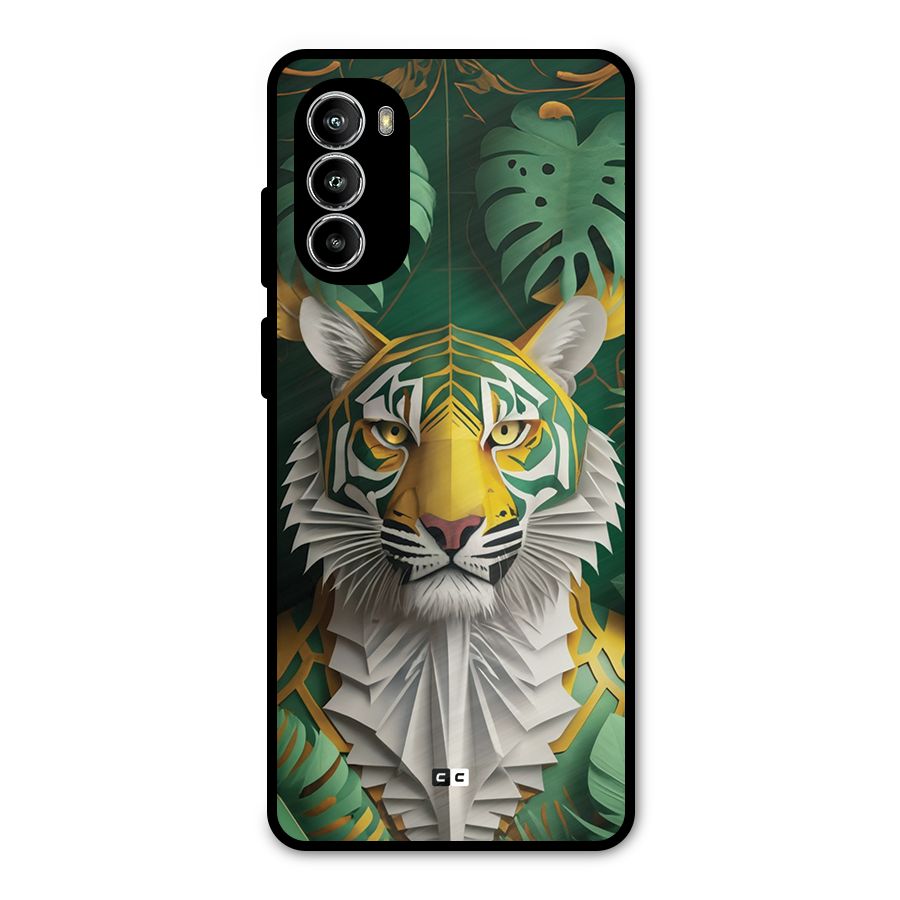 The Nature Tiger Metal Back Case for Moto G52
