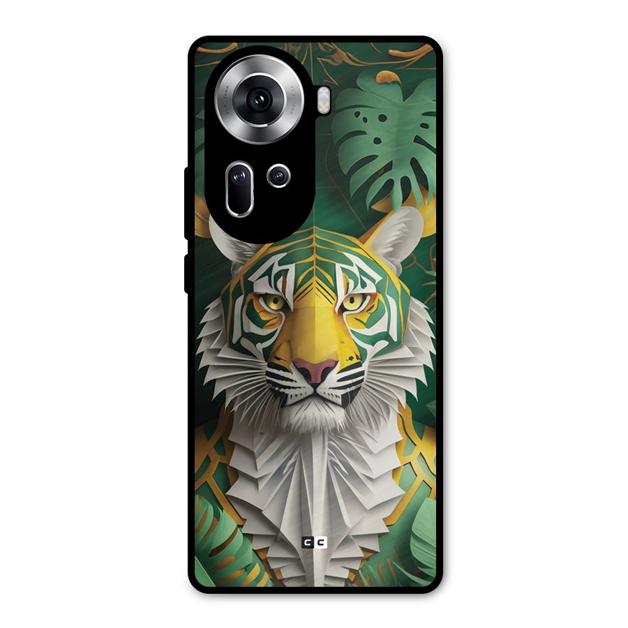 The Nature Tiger Metal Back Case for Oppo Reno11 5G