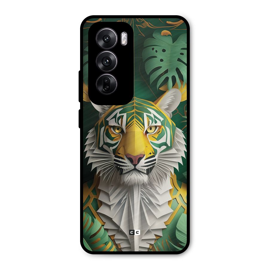 The Nature Tiger Metal Back Case for Oppo Reno12