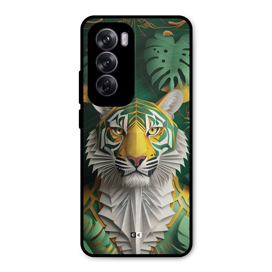 The Nature Tiger Metal Back Case for Oppo Reno12 Pro