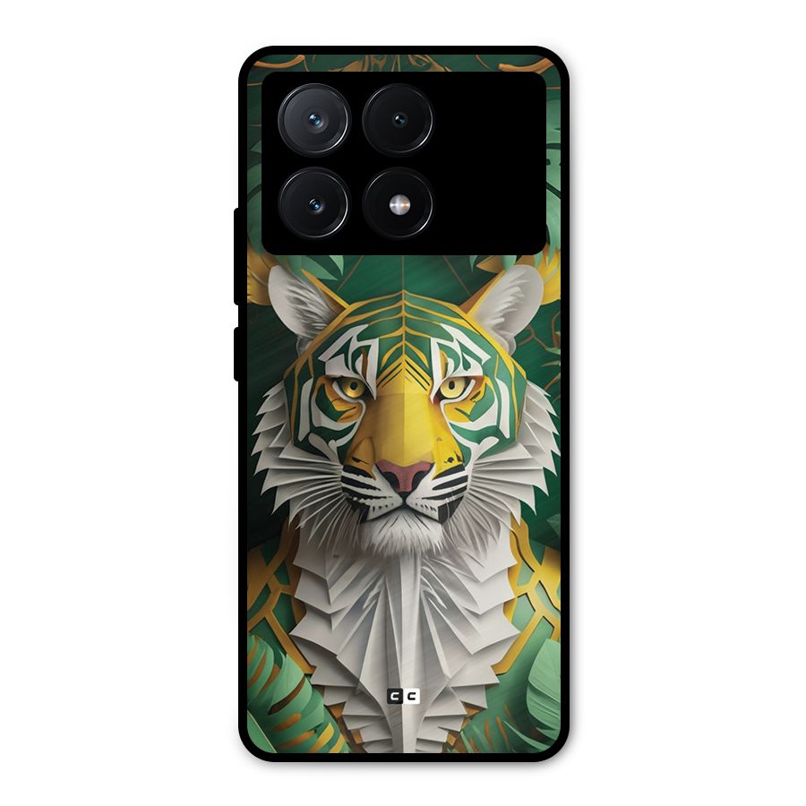 The Nature Tiger Metal Back Case for Poco X6 Pro