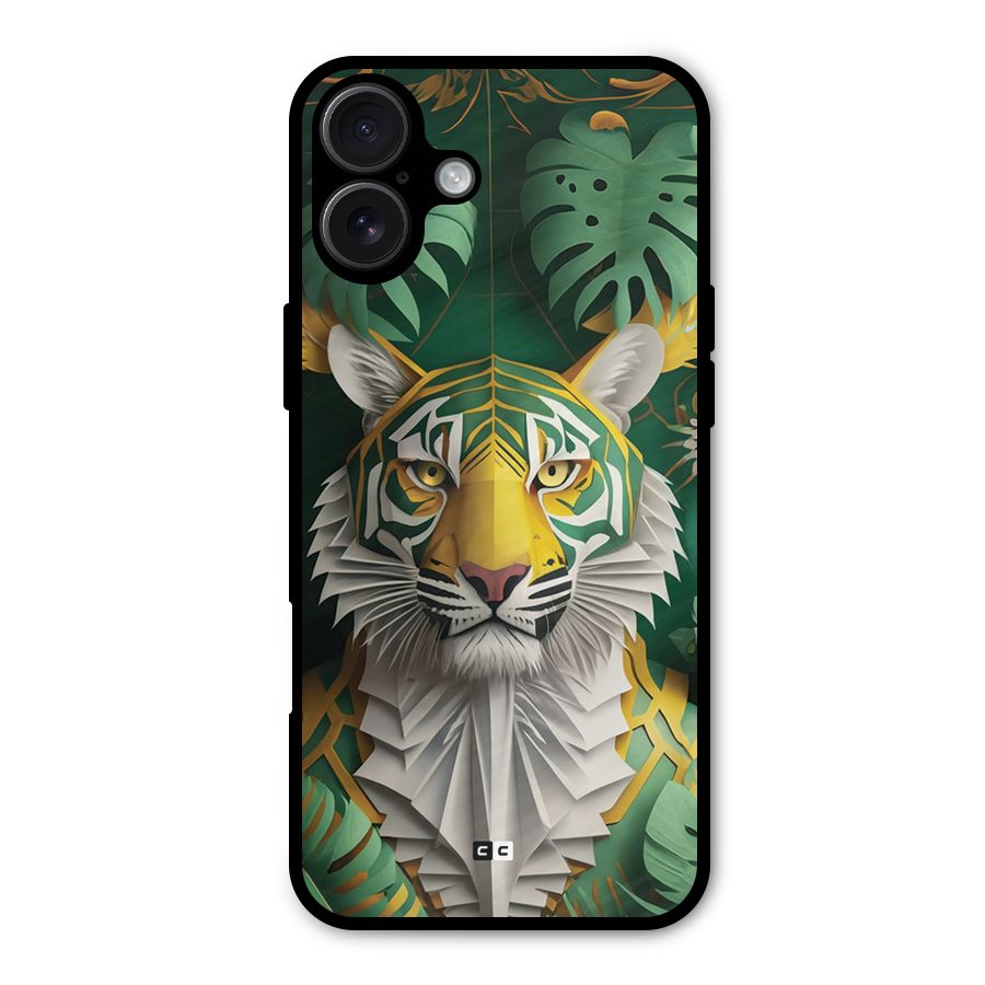 The Nature Tiger Metal Back Case for iPhone 16 Plus