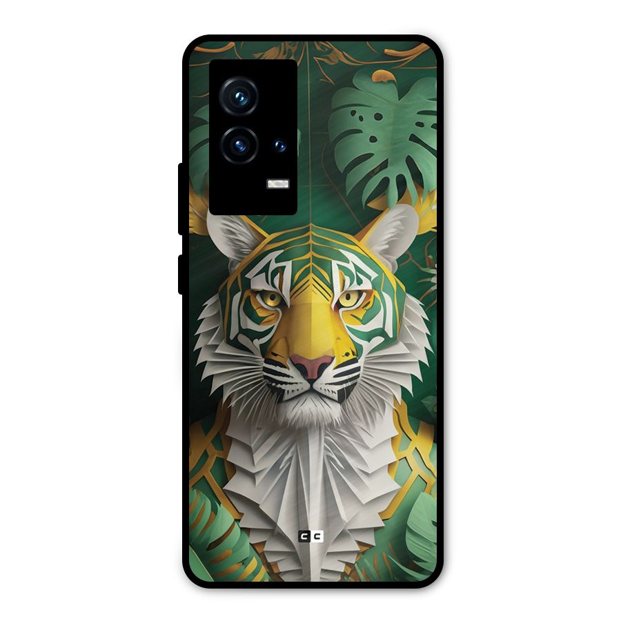 The Nature Tiger Metal Back Case for iQOO 9 5G
