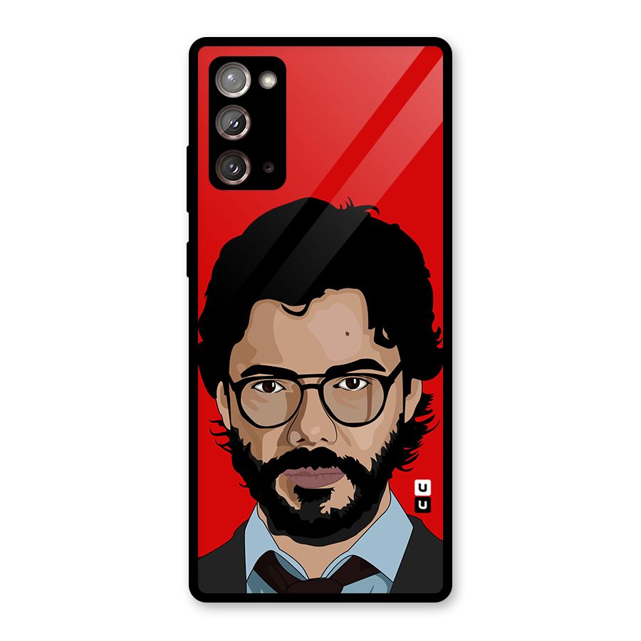 The Professor Illustration Art Glass Back Case for Galaxy Note 20