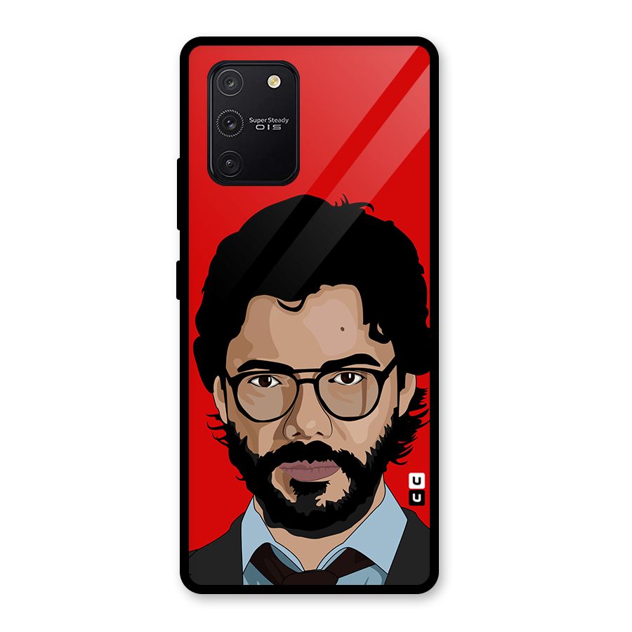 The Professor Illustration Art Glass Back Case for Galaxy S10 Lite