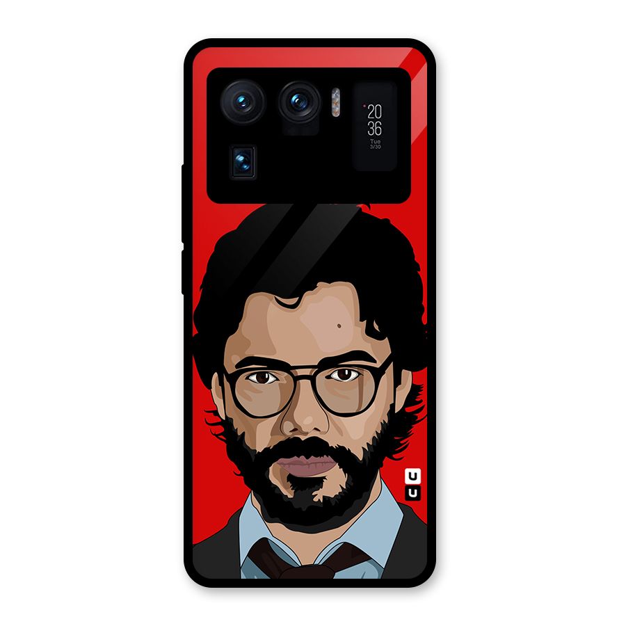 The Professor Illustration Art Glass Back Case for Mi 11 Ultra