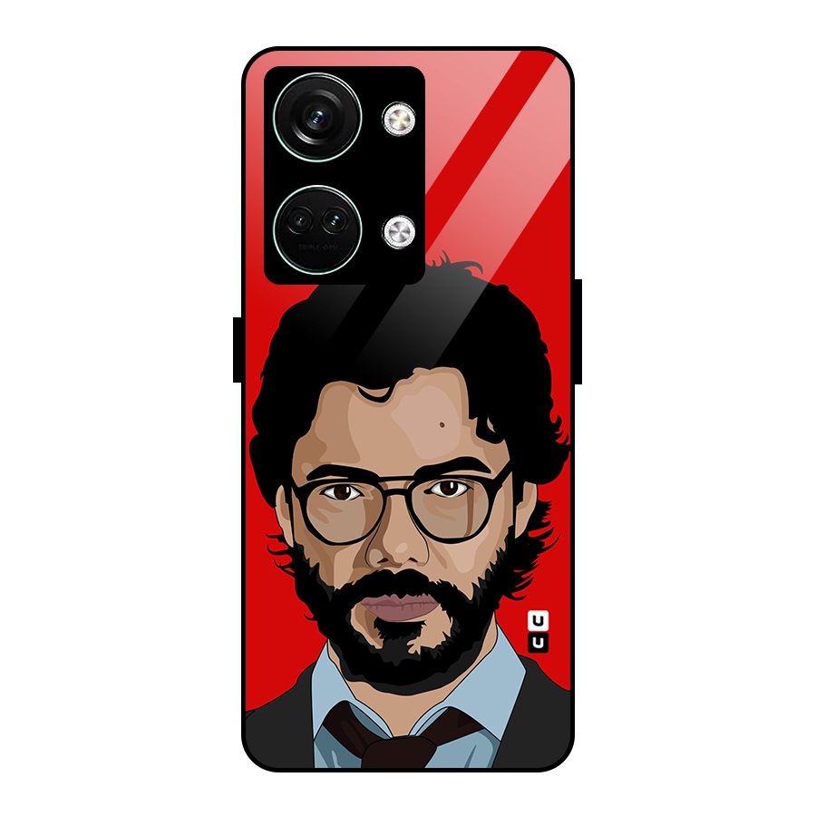 The Professor Illustration Art Glass Back Case for Oneplus Nord 3