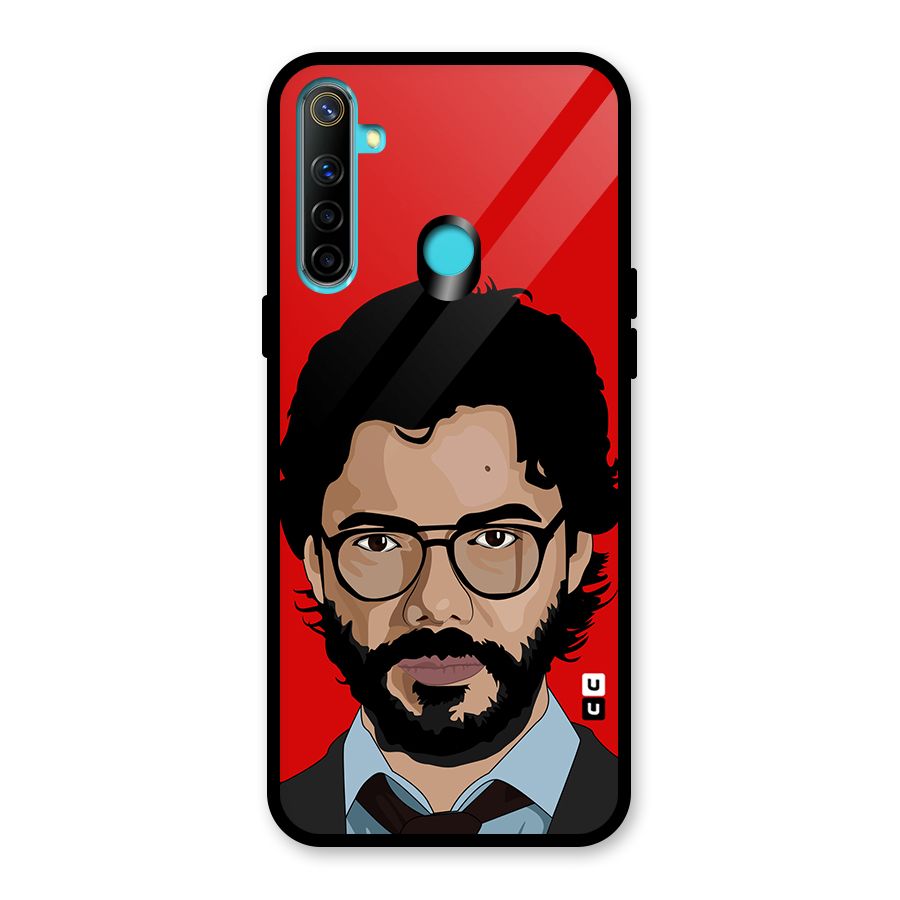 The Professor Illustration Art Glass Back Case for Realme 5