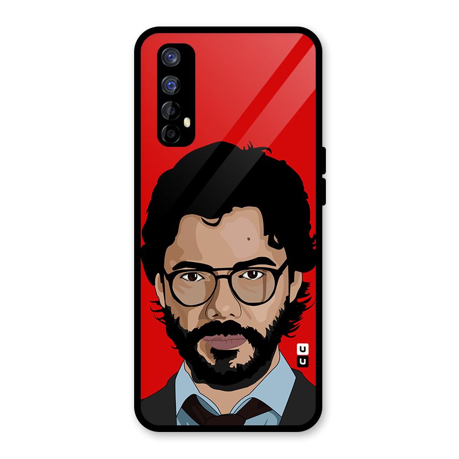 The Professor Illustration Art Glass Back Case for Realme Narzo 20 Pro