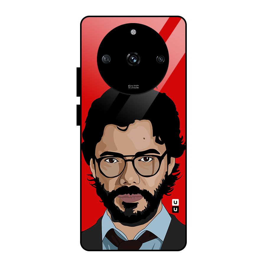 The Professor Illustration Art Glass Back Case for Realme Narzo 60 5G