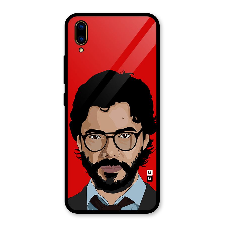 The Professor Illustration Art Glass Back Case for Vivo V11 Pro