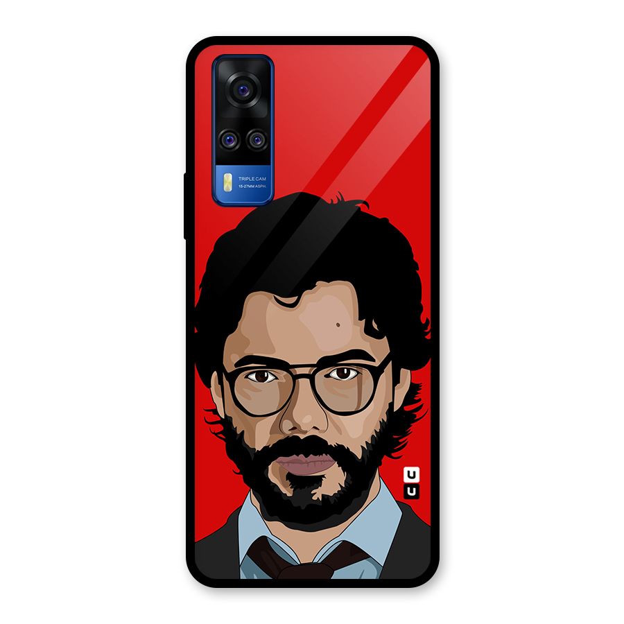 The Professor Illustration Art Glass Back Case for Vivo Y31