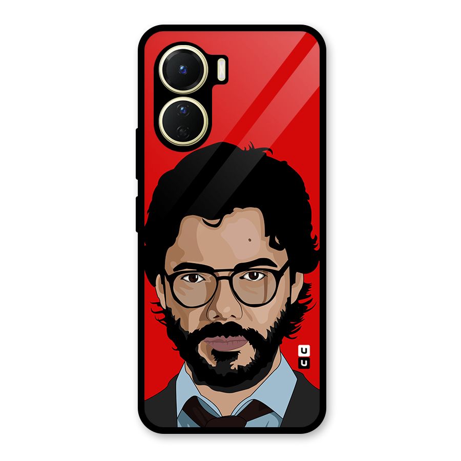 The Professor Illustration Art Glass Back Case for Vivo Y56