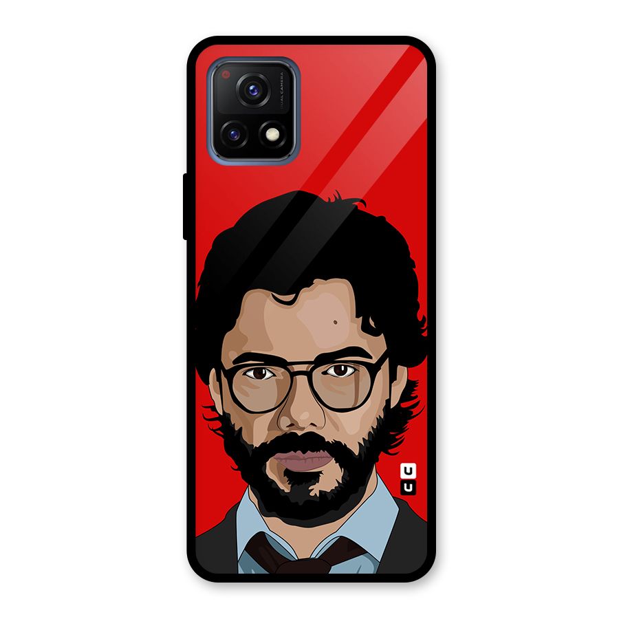 The Professor Illustration Art Glass Back Case for Vivo Y72 5G