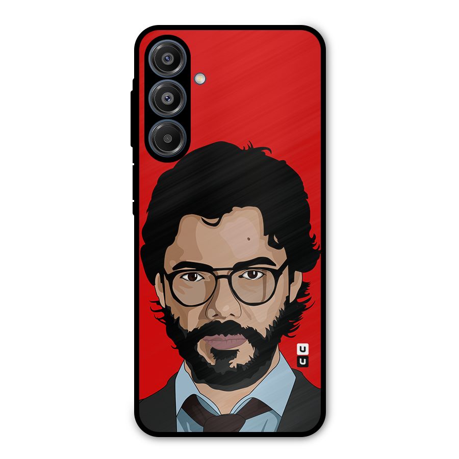 The Professor Illustration Art Metal Back Case for Galaxy A16 5G