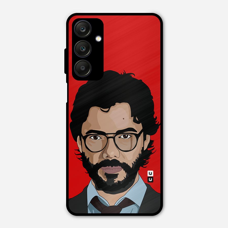 The Professor Illustration Art Metal Back Case for Galaxy A25 5G