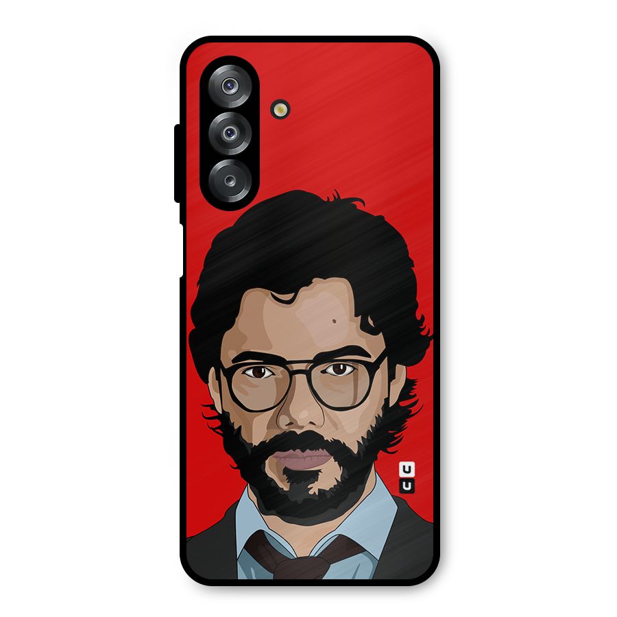 The Professor Illustration Art Metal Back Case for Galaxy A26