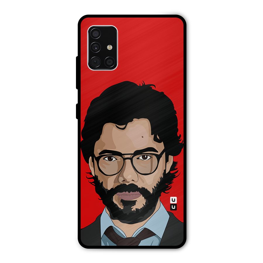 The Professor Illustration Art Metal Back Case for Galaxy A51
