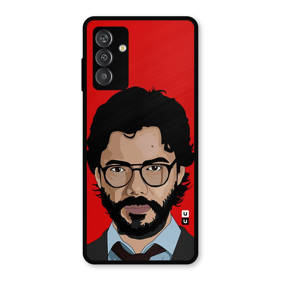 The Professor Illustration Art Metal Back Case for Galaxy F13